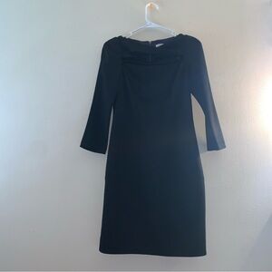Diane Von Furstenberg Slashed Arita Black Dress Size 6
